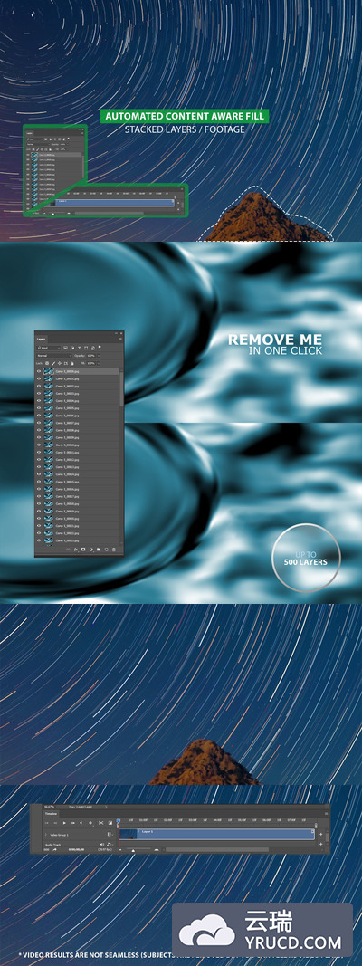 神奇的自动内容感知填充视频时间轴gif动图photoshop动作预设