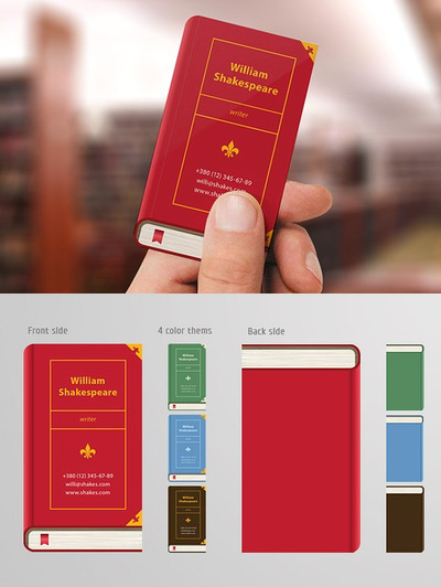 创意商业名片模板 Writer Business Card Template