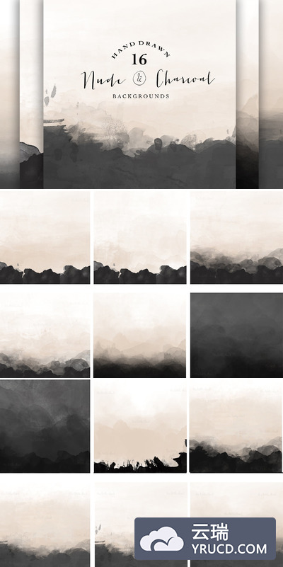 裸色和炭色背景纹理 Nude and Charcoal backgrounds