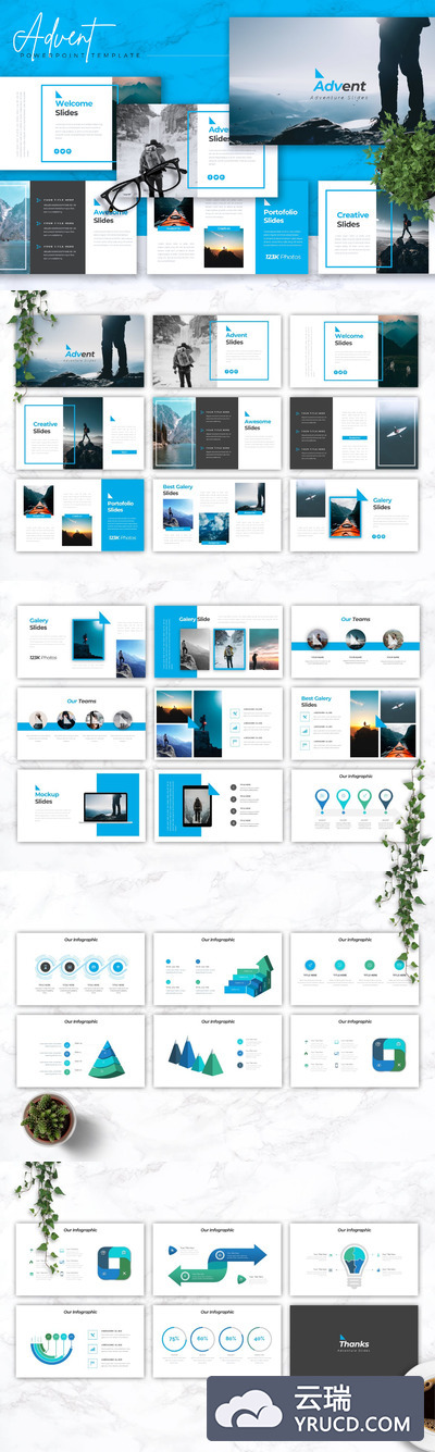 户外冒险PPT模板 个人简历ppt模板 精美ppt模板