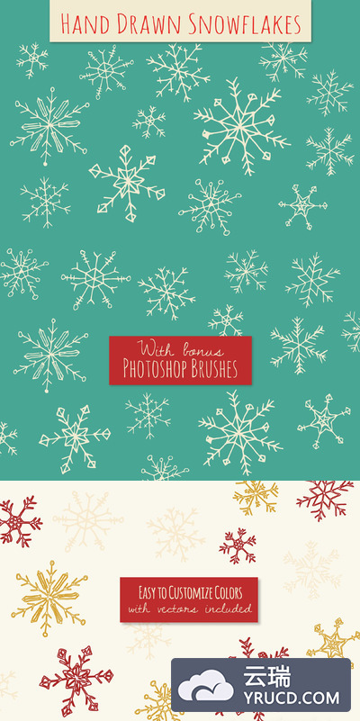 假日雪花剪贴画 Holiday Snowflakes ClipArt