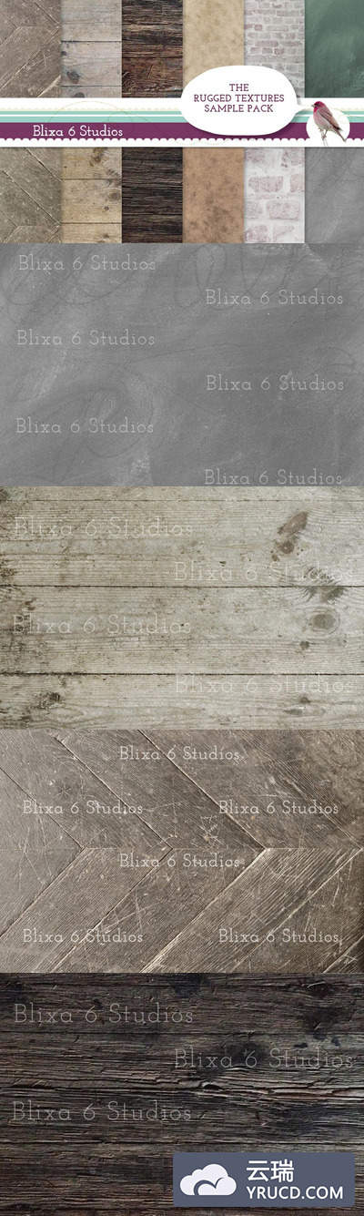 墙体材质背景纹理包 Rugged Textures Digital Sample Pack