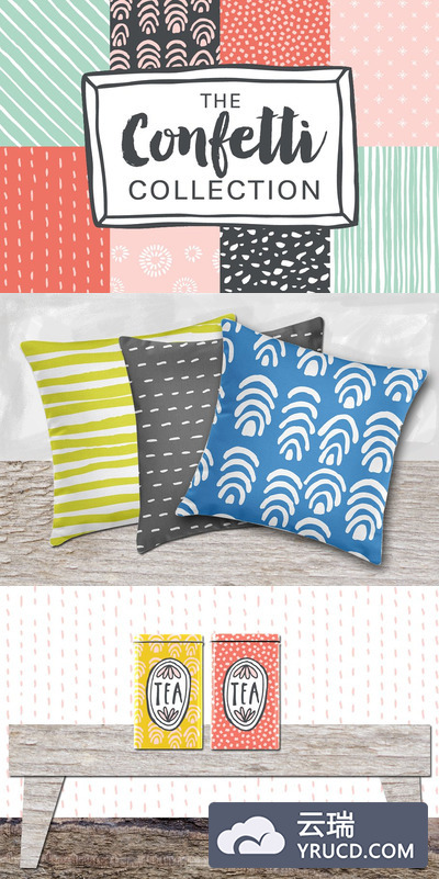 几何图案背景纹理 Confetti Pattern Collection