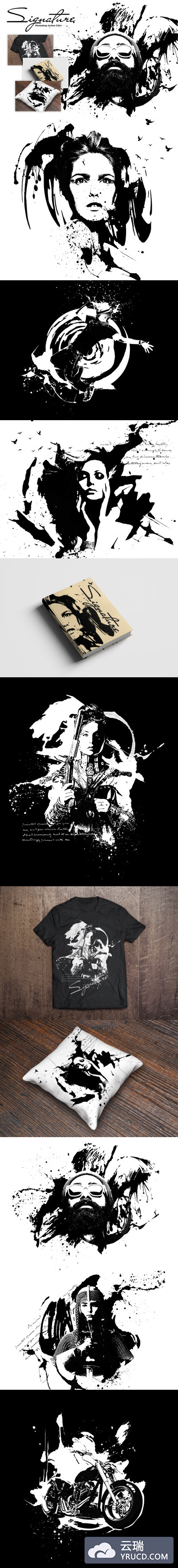 时尚高端街头中国风水墨风格的神奇photoshop动作预设