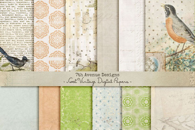 年份久远的甜美背景纹理 Sweet Vintage Digital Papers