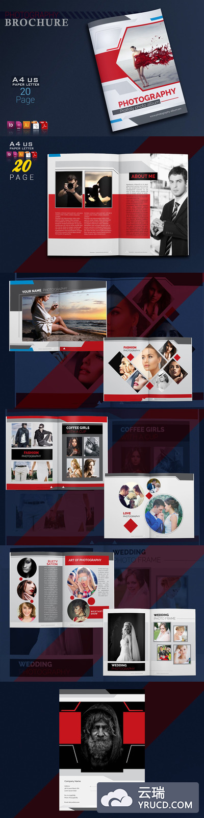 时尚摄影相册图册设计模板