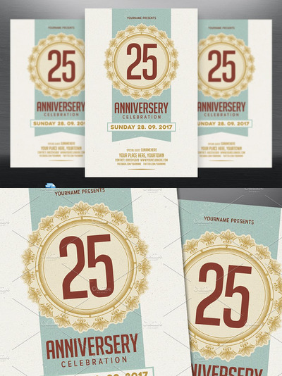 周年庆传单模板 Anniversary Celebration Flyer
