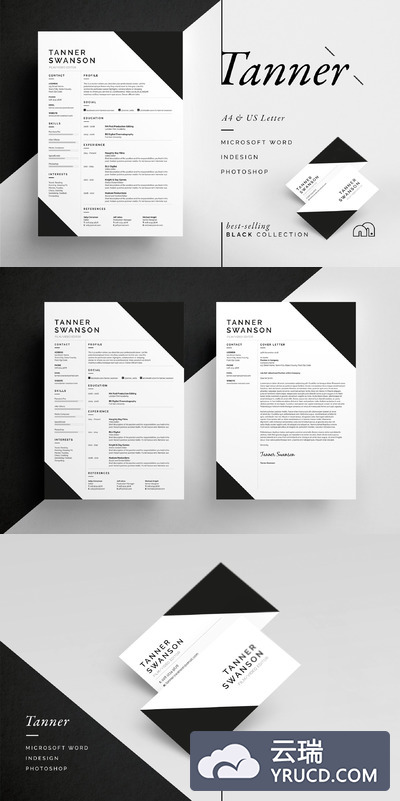 简单专业简历模板 Tanner - Resume/CV