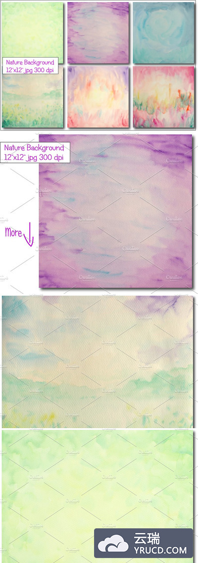 水彩自然肌理背景纹理 Watercolor Nature texture