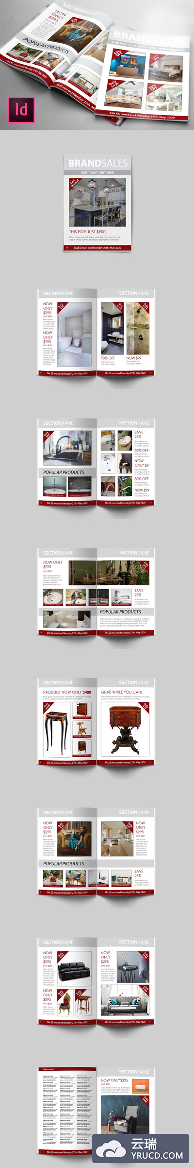 16页家具销售宣传册设计模板 画册模板