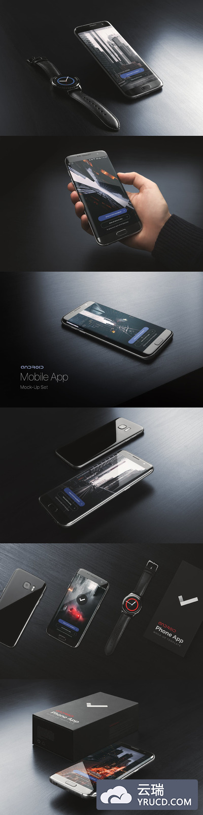 Mockup | 时尚优质高品质Android手机应用图像模拟样机Galaxy S7