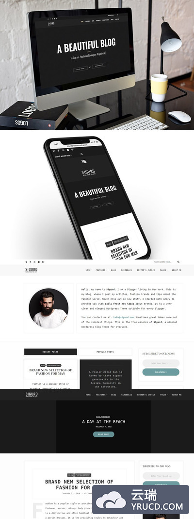 WordPress作家主题网站模板 Sigurd – WordPress theme for writers