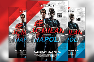 足球比赛运动传单模板 Soccer Game Sport Flyer Template