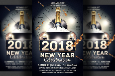 新年庆祝传单模板 New Year Celebration Flyer Template