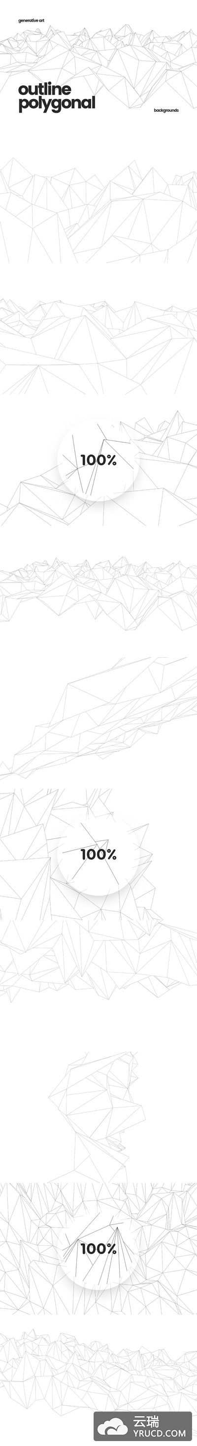 多边形几何科技背景素材[JPG]