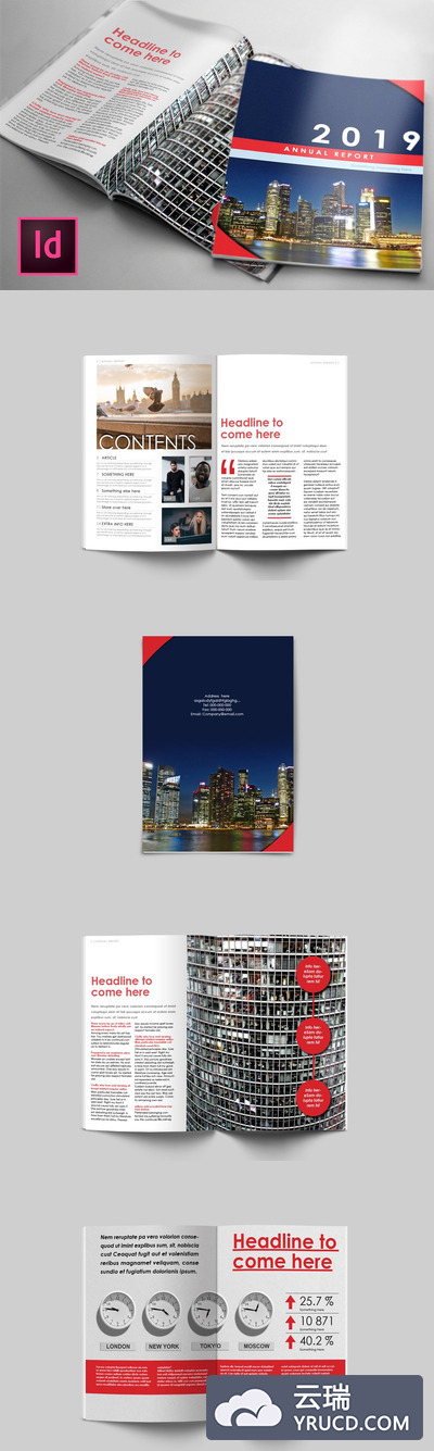 商业业务年度报告设计模板