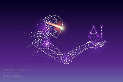 人工智能AI概念矢量科技背景素材下载[EPS]