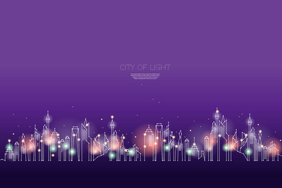 大数据智慧城市概念矢量科技背景素材下载[EPS]