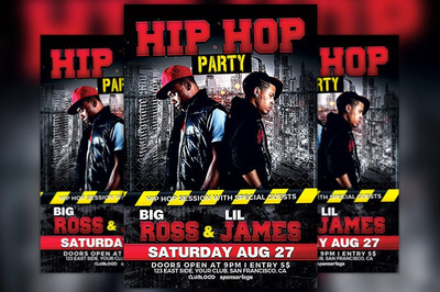 嘻哈对战传单模板 Hip Hop Battle Flyer Template