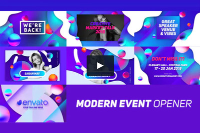 现代时尚活动开场视频ae素材