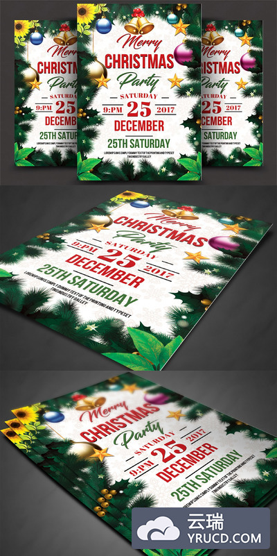 圣诞节促销宣传海报 Christmas Psd Flyer Template