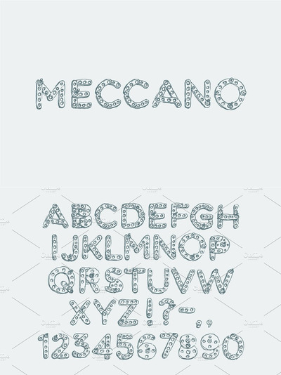 个性设计字体 Mechanical font, sans serif