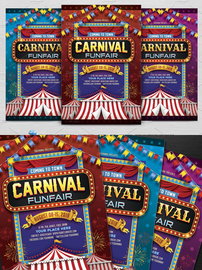 马戏狂欢节海报设计 Carnival Flyer