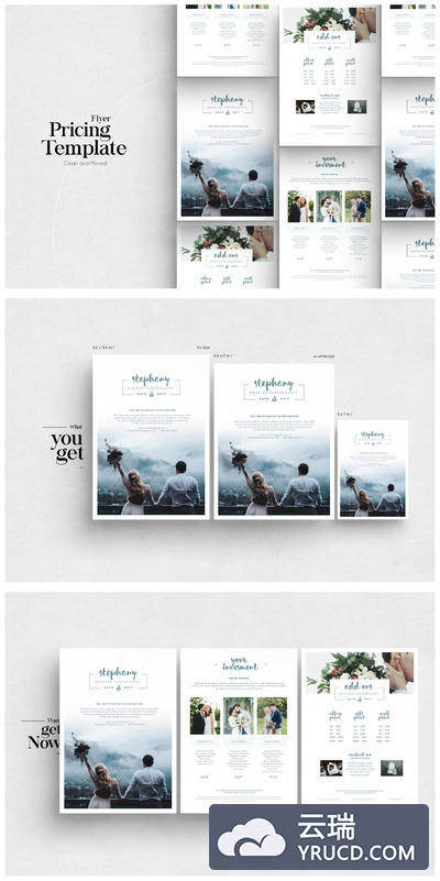 摄影定价广告海报设计模板 Photography Pricing Guide Flyer