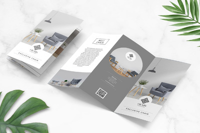 家具居家产品设计折页模板 三折页 企业产品宣传册设计[indd]