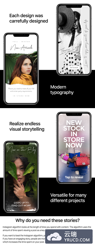 时尚生活方式Instagram故事套装视频ae模板
