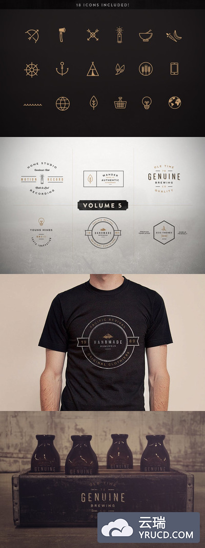 经典logo素材包 Vintage Logo Kit:  Volume Five