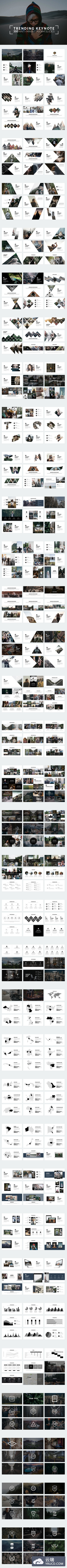个性ppt素材模板 Trending Keynote