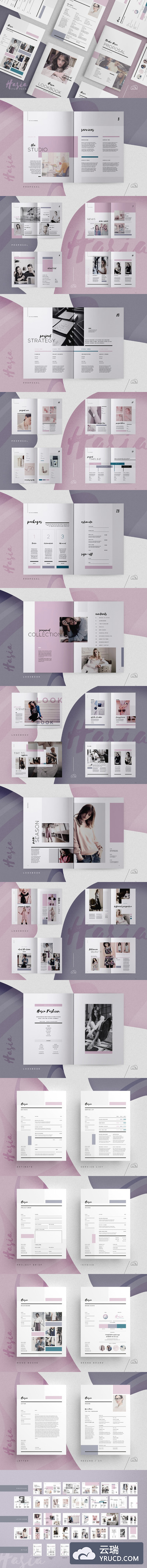 时尚产品画册模板 Hasia - Pitch Pack