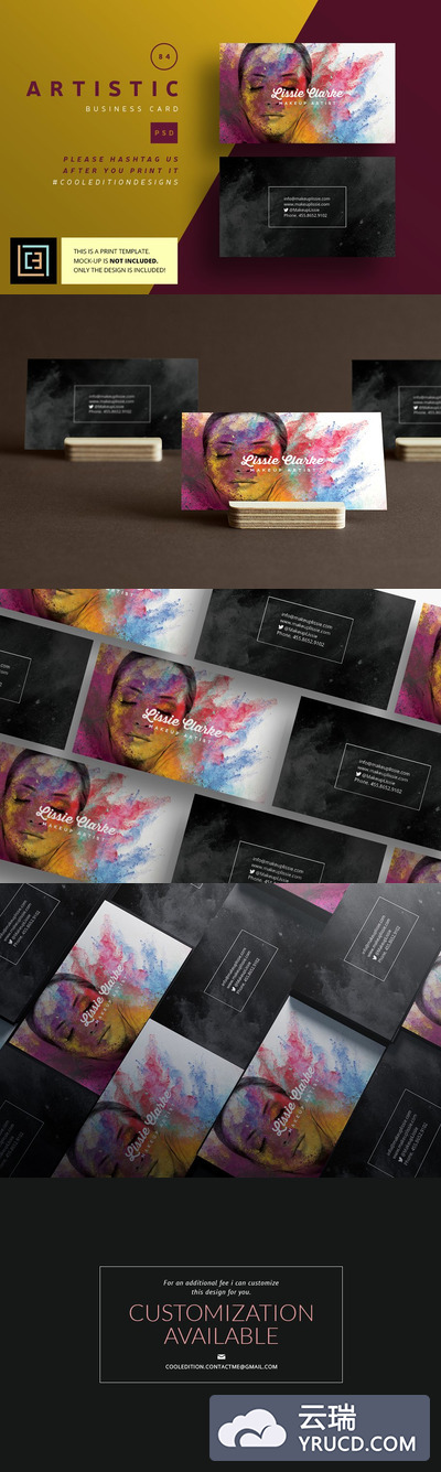 艺术商业名片模板 Artistic - Business Card 84
