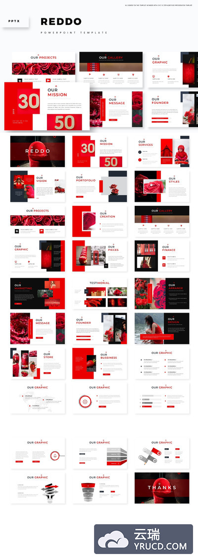 红色中国风感觉的PPT模板 企业ppt模板 ppt模板下载[PPTX]