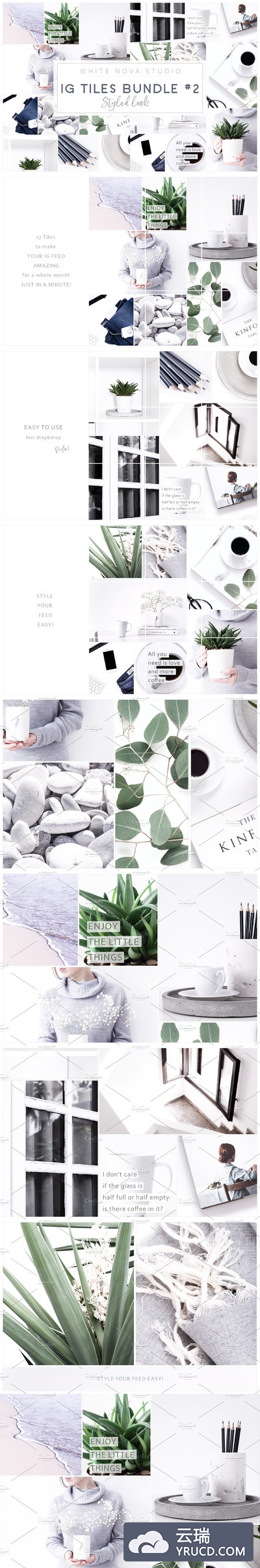 清新社交图标 Instagram Tiles Bundle #2