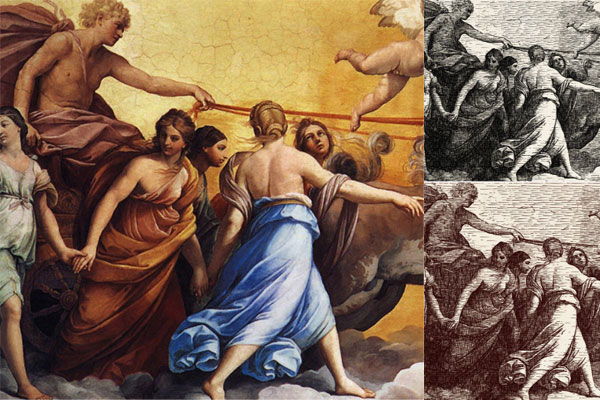 复古雕刻人物肖像艺术ps动作下载