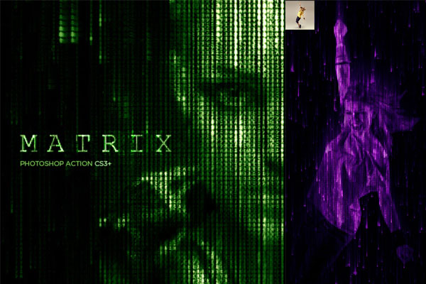 矩阵专业科技代码ps动作下载