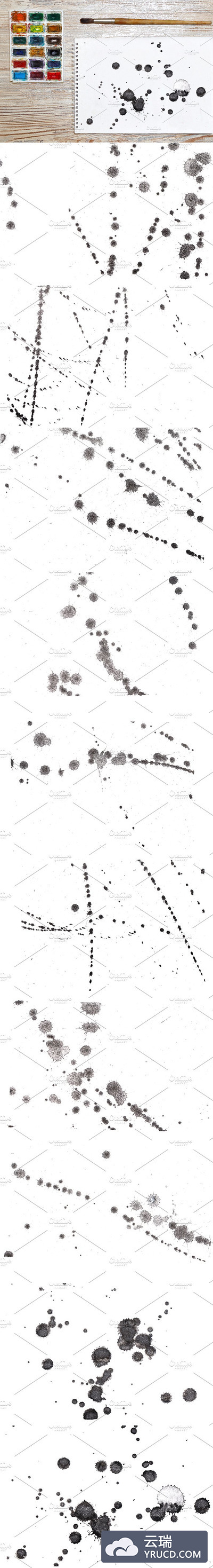 抽象墨迹背景纹理 10 JPG Abstract black ink splash