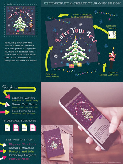 圣诞元素插画素材 Christmas Illustration and Template