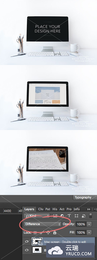 苹果设备样机模板 iMac mockup - PSD file