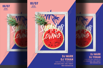 夏季促销海报设计模板 Summer Psd Flyer Template 创意海报 海报设计