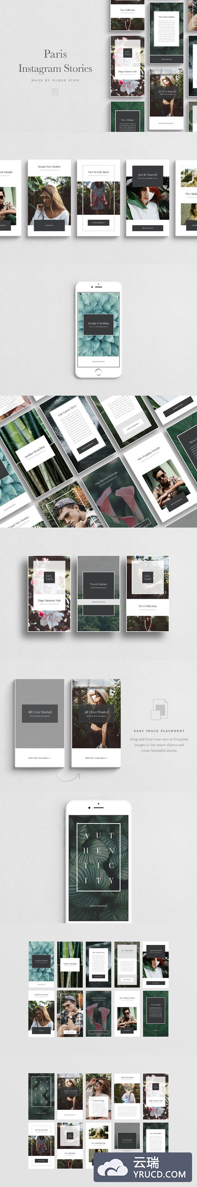 社交媒体APP广告模板 Paris Instagram Stories