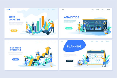 简约高端简约多用途的高品质扁平化风格平面设计概念banner着陆页海报设计模板-6