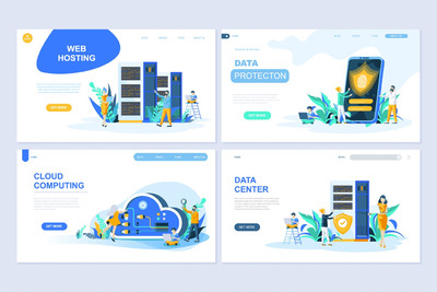 简约高端简约多用途的高品质扁平化风格平面设计概念banner着陆页海报设计模板-8