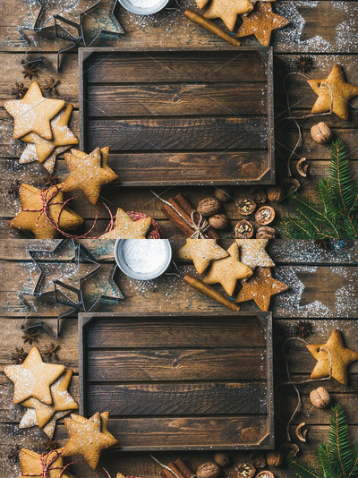 怀旧圣诞节新年背景 Christmas & New Year background