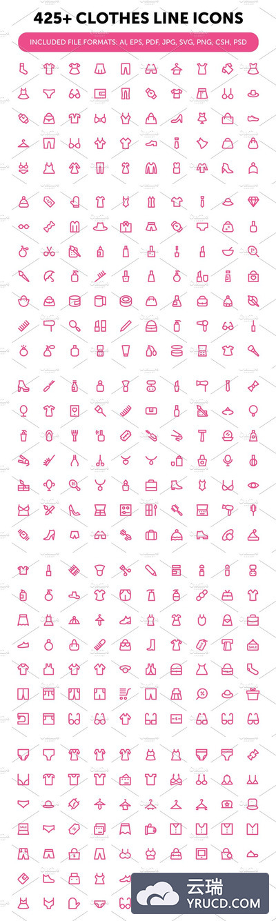 425+服装系列图标 425+ Clothes Line Icons