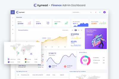 金融后台仪表盘管理UI 系统ui 后台ui 大数据 仪表盘 [PSD]