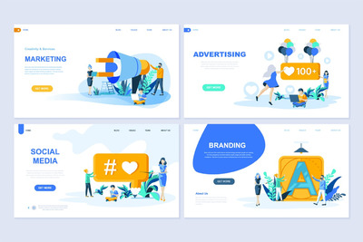 简约高端简约多用途的高品质扁平化风格平面设计概念电子商务电商淘宝618banner着陆页海报设计模板-12