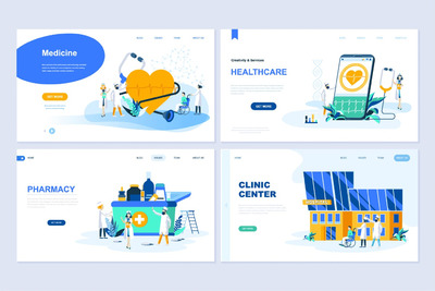 简约高端简约多用途的高品质扁平化风格平面设计概念电子商务电商淘宝618banner着陆页海报设计模板-14